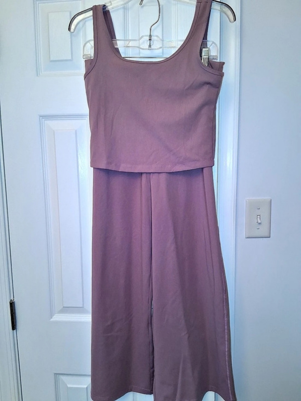 Rewash Purple Wide Leg Jumpsuit Set Size Medium Like New
